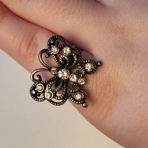 Butterfly ring vintage y2k